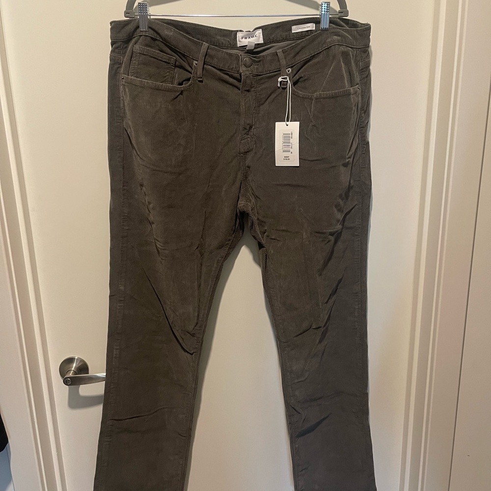 Frame L'Homme Mid Rise Slim Fit brand new men’s pants corduroy size 40